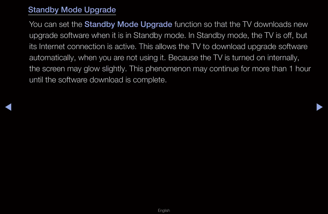 Samsung UN55D6000SF manual Standby Mode Upgrade 