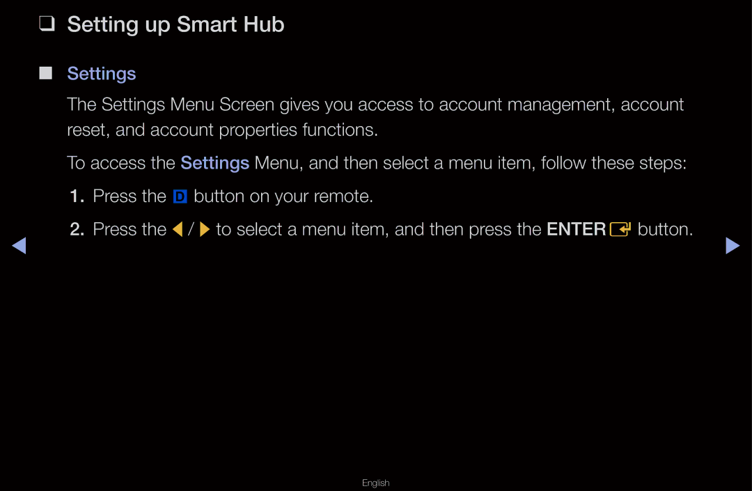 Samsung UN55D6000SF manual Setting up Smart Hub 