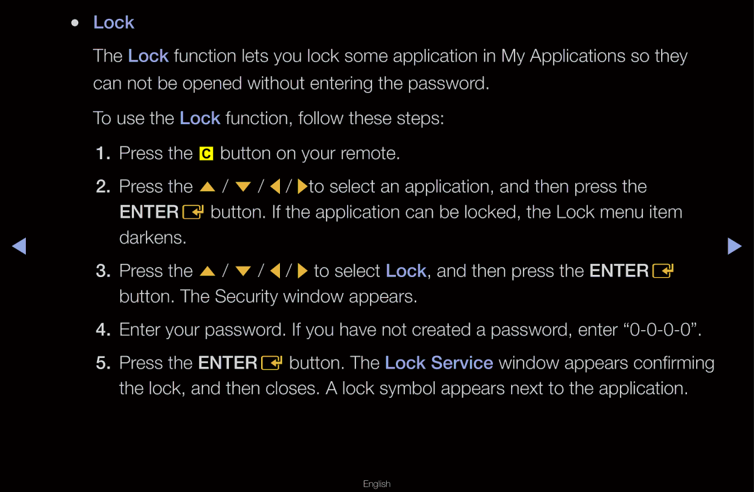 Samsung UN55D6000SF manual Lock 