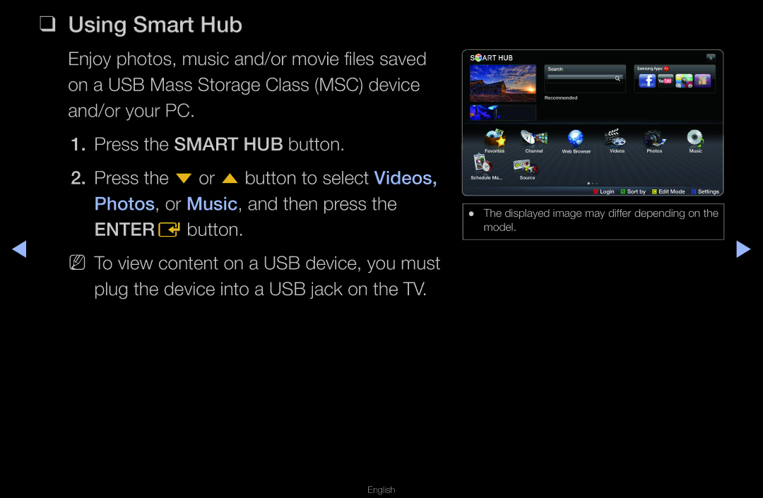 Samsung UN55D6000SF manual Using Smart Hub 