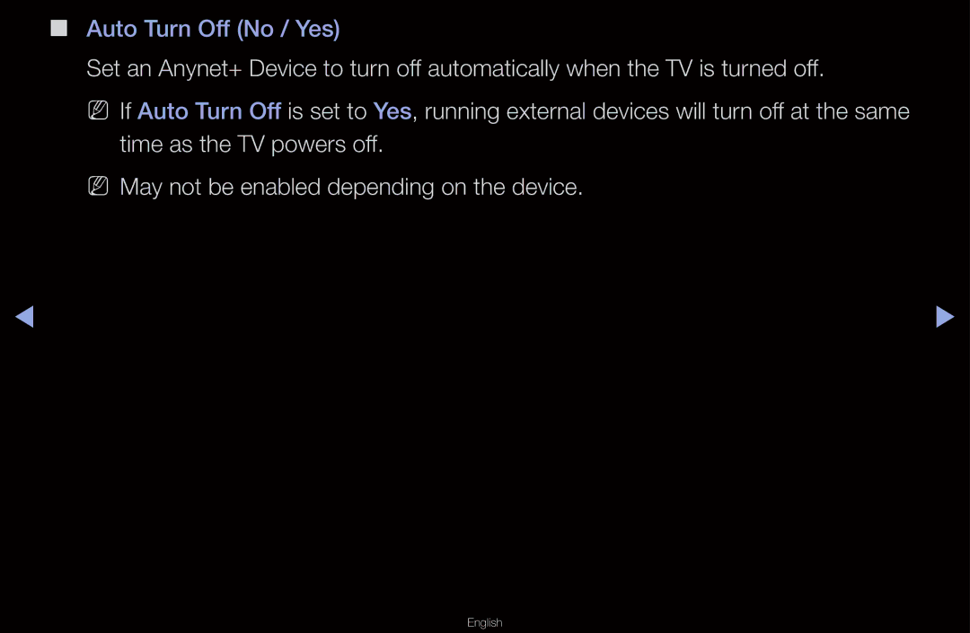 Samsung UN55D6000SF manual Auto Turn Off No / Yes 