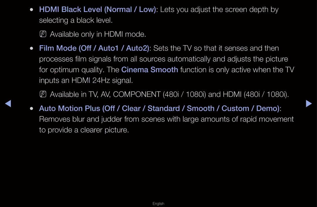 Samsung UN55D6000SF manual To provide a clearer picture 