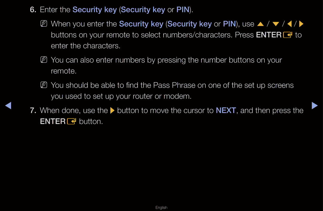 Samsung UN55D6000SF manual Enter the characters, Remote, You used to set up your router or modem, ENTEREbutton 