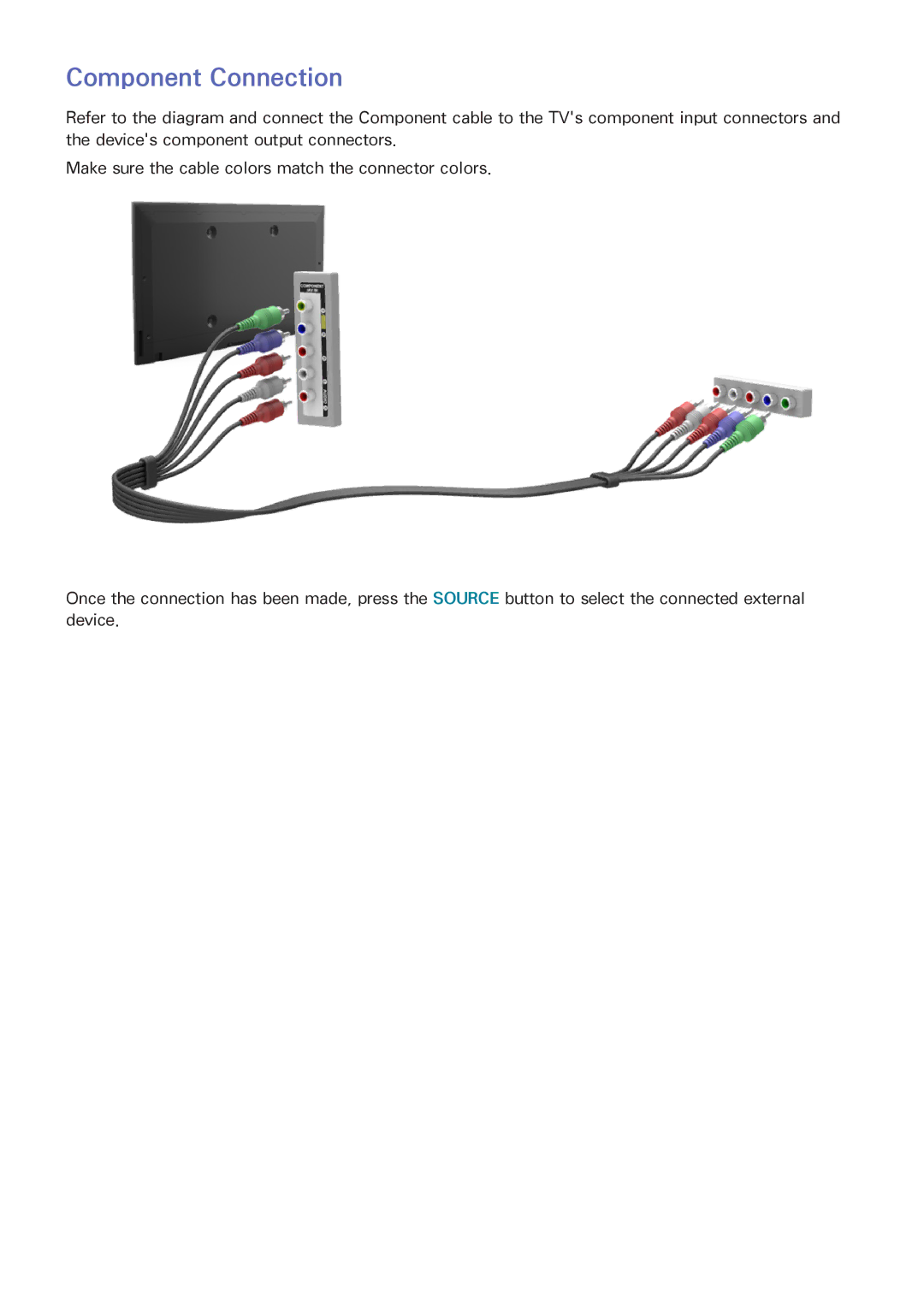 Samsung UN55HU6840 manual Component Connection 