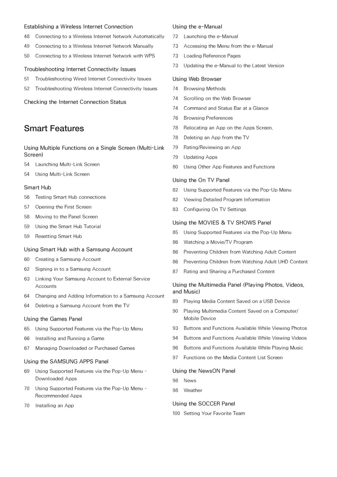 Samsung UN55HU6840 manual Smart Features 