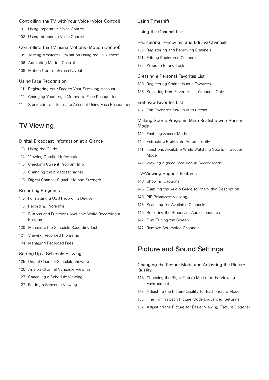 Samsung UN55HU6840 manual TV Viewing 