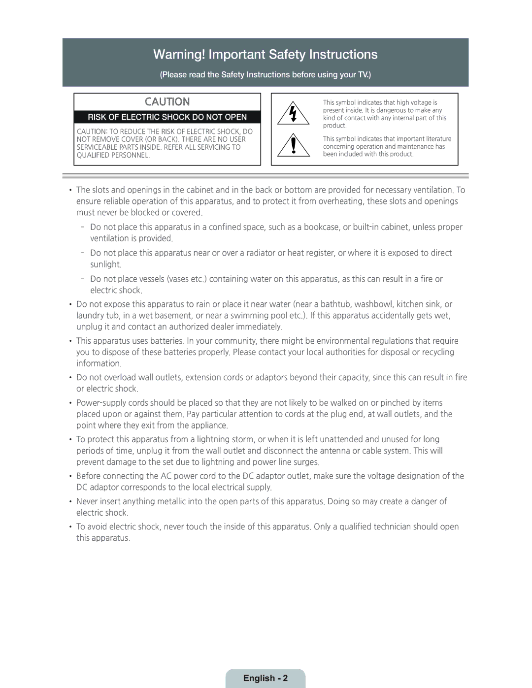 Samsung UN55HU6950 manual English 