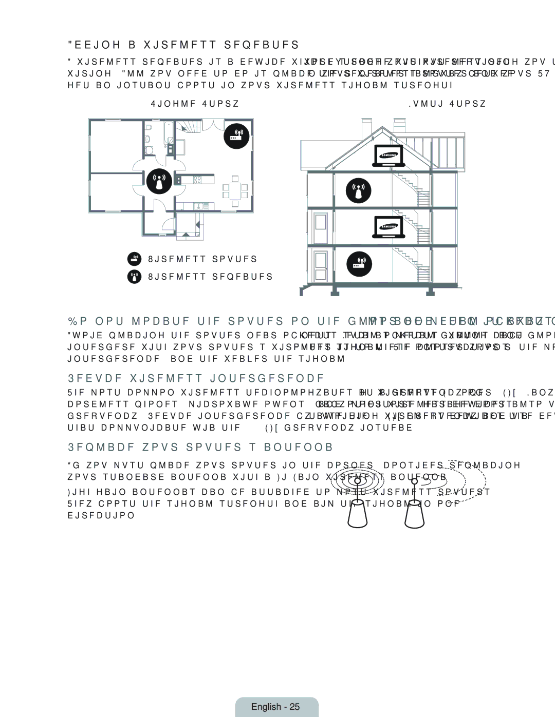 Samsung UN55HU6950 manual Adding a wireless repeater, Reduce wireless interference 