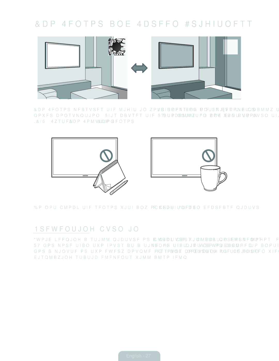 Samsung UN55HU6950 manual Eco Sensor and Screen Brightness, Preventing burn-in 