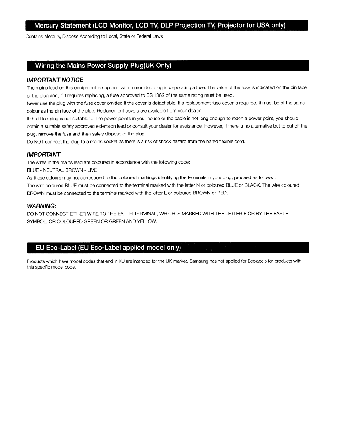 Samsung UN55HU7250 manual Lcd 