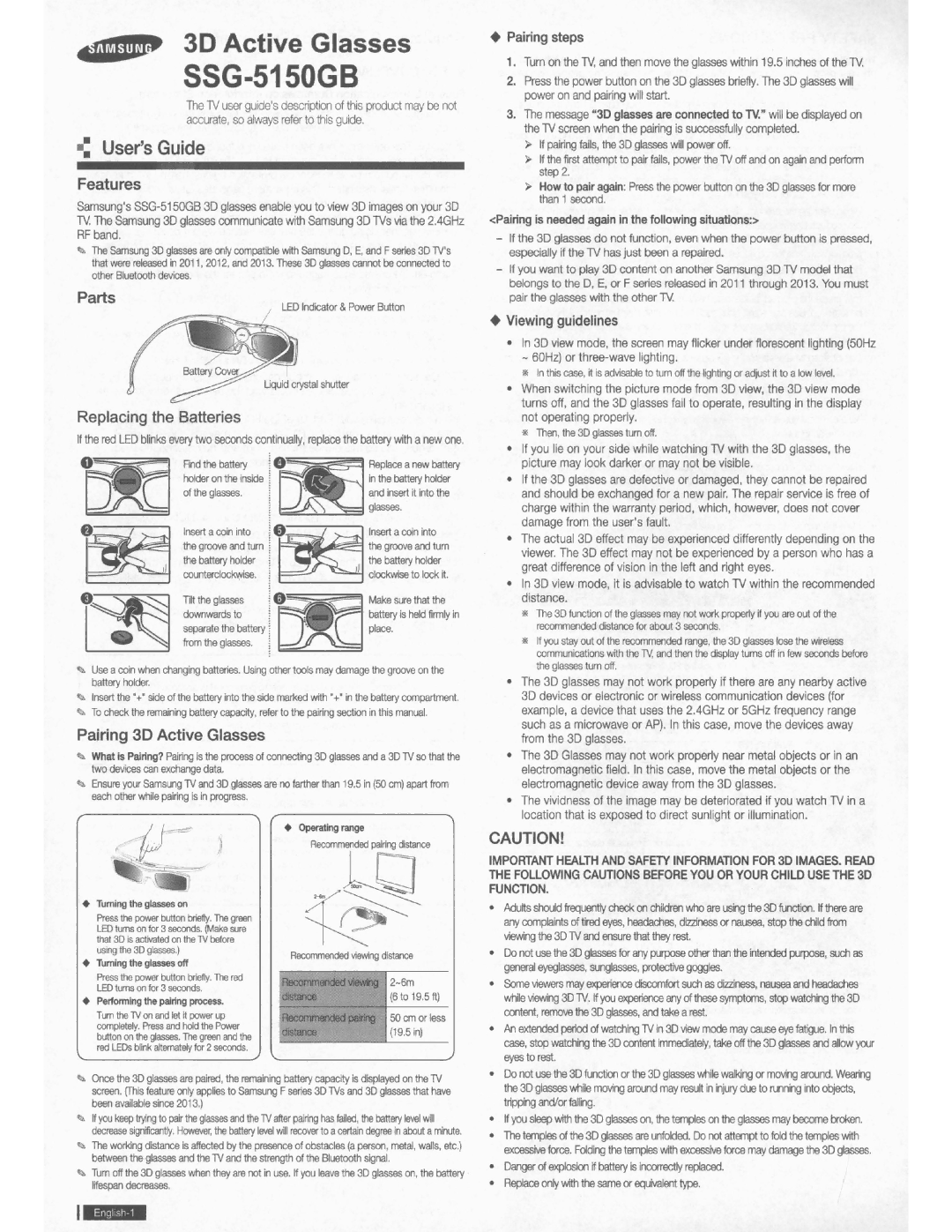 Samsung UN55HU8550 manual SSG-5150GB 