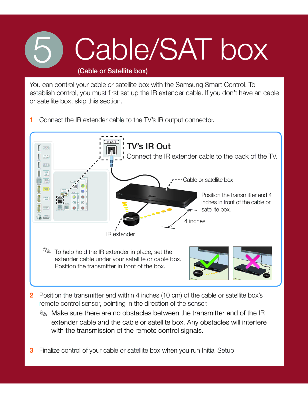 Samsung UN55HU8700 manual Cable/SAT box 