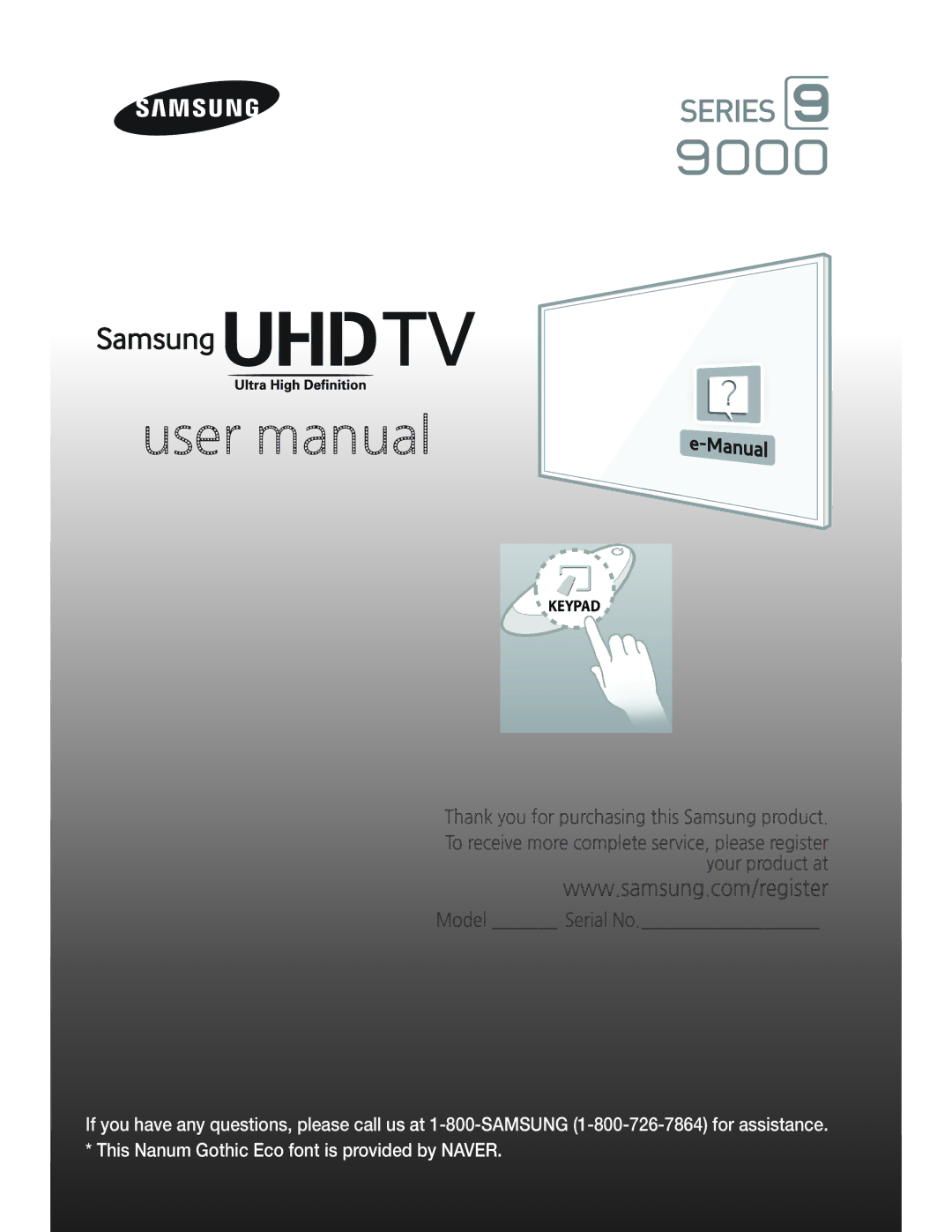 Samsung UN55HU9000 manual Thank you for purchasing this Samsung product 