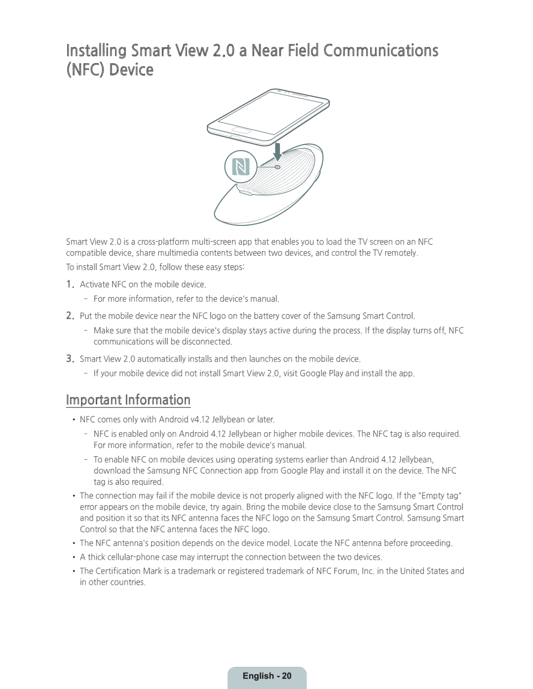 Samsung UN55HU9000 manual Important Information 