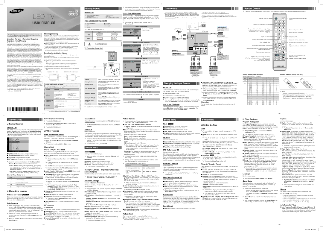 Samsung UN60EH6003 user manual Channel List, Antenna Air / Cable t, Auto Program, Clear Scrambled Channel, Fine Tune, Time 