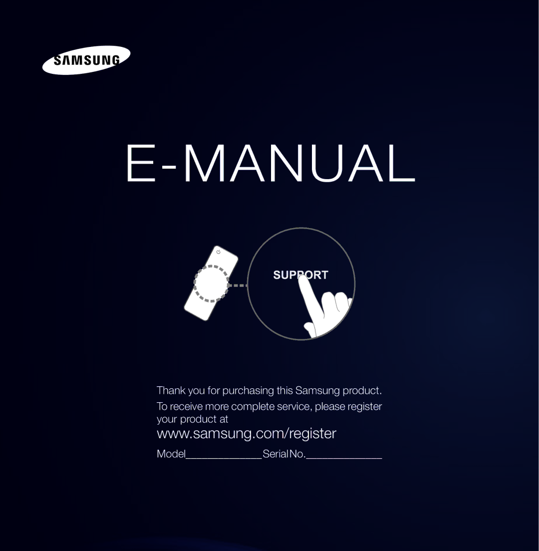 Samsung UN55ES6150, UN60FH6200 manual Manual 