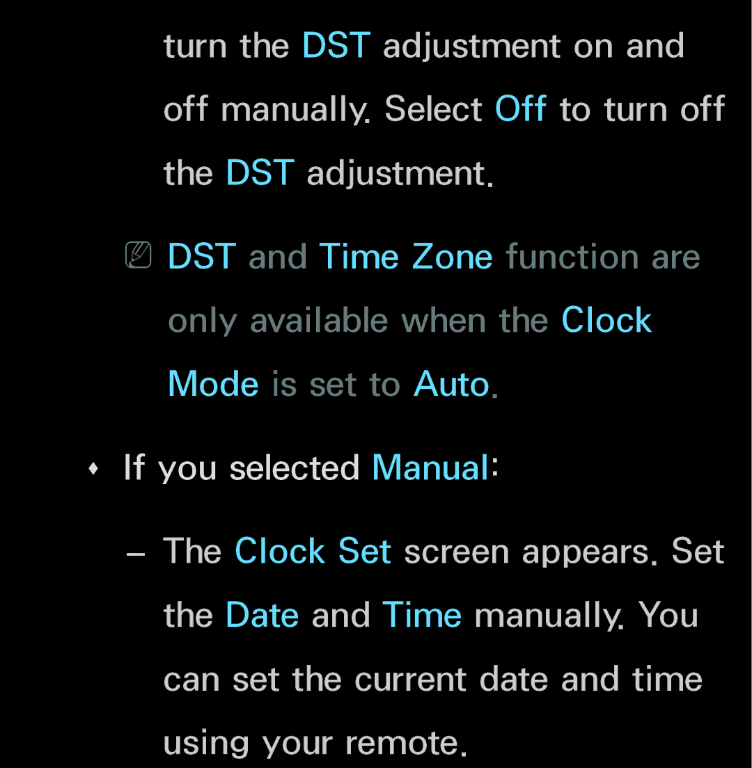 Samsung UN55ES6150, UN60FH6200 manual ŒŒ If you selected Manual 