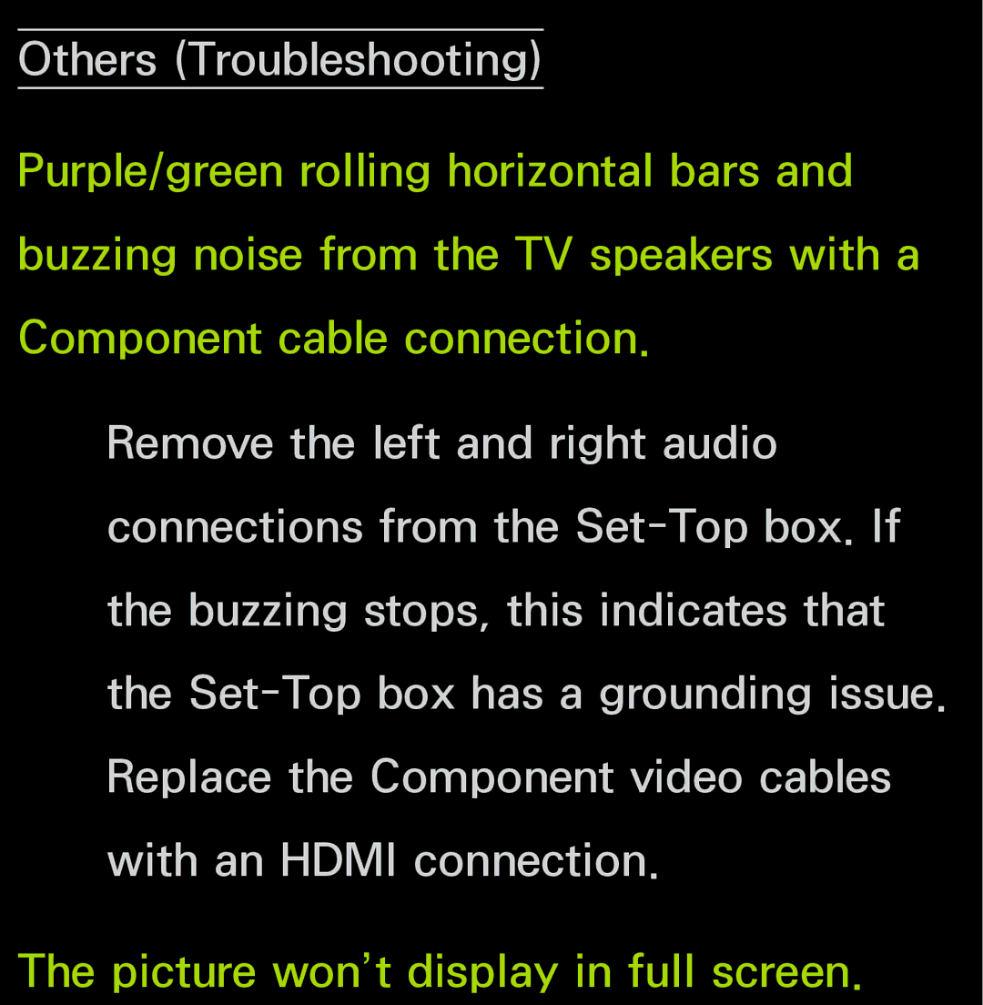 Samsung UN55ES6150, UN60FH6200 manual Others Troubleshooting 