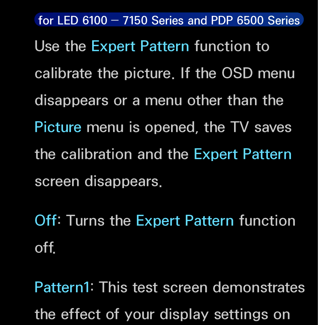 Samsung UN55ES6150, UN60FH6200 manual For LED 6100 ― 7150 Series and PDP 6500 Series 