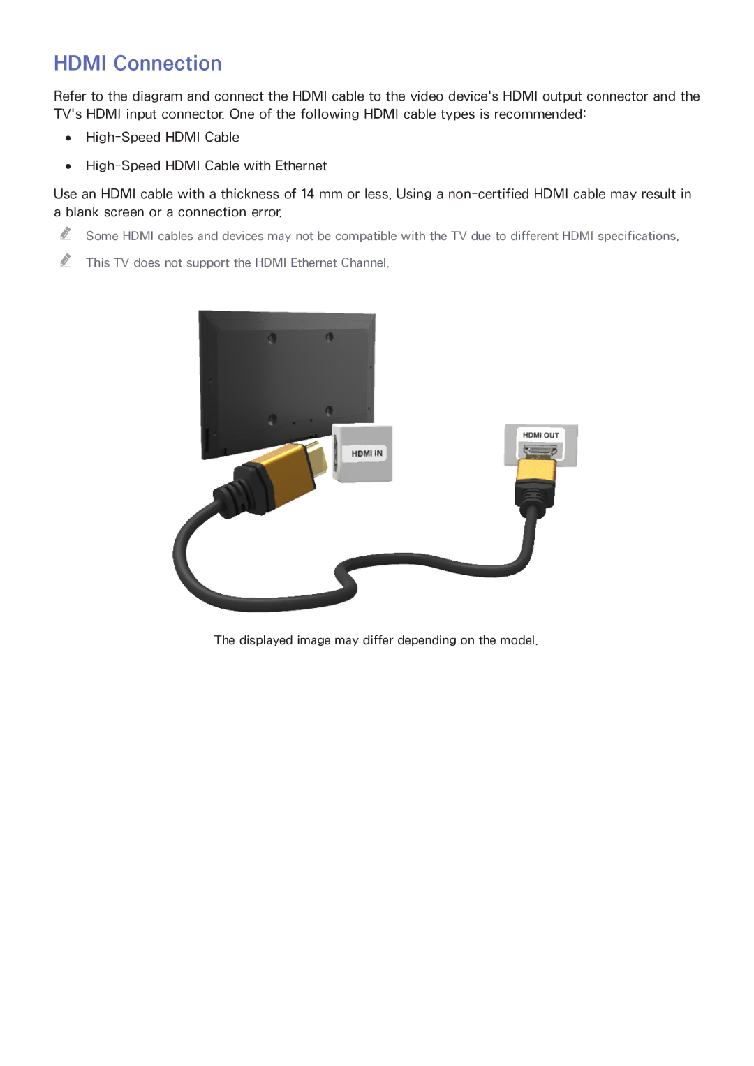 Samsung UN40F5500, UN65F6300, UN60F6300, UN50F6300, LED 6300, LED 4300 manual Hdmi Connection 