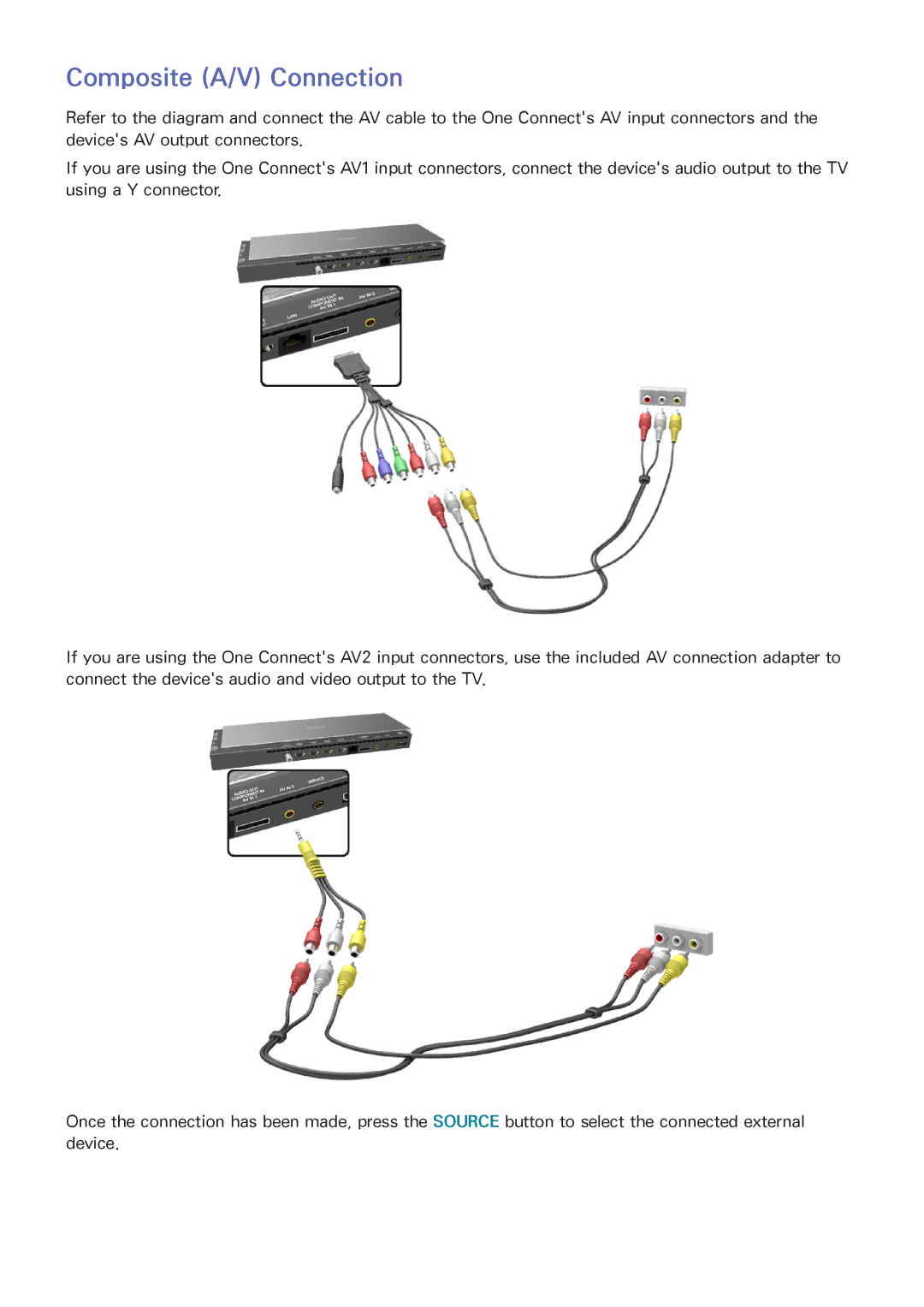 Samsung UN65HU9000 manual Composite A/V Connection 