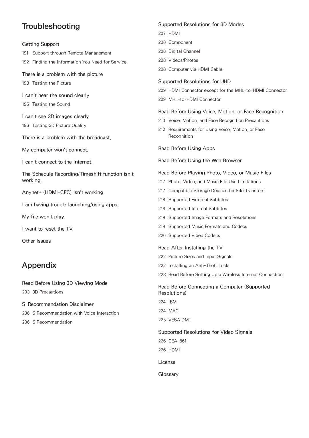 Samsung UN65HU9000 manual Troubleshooting 