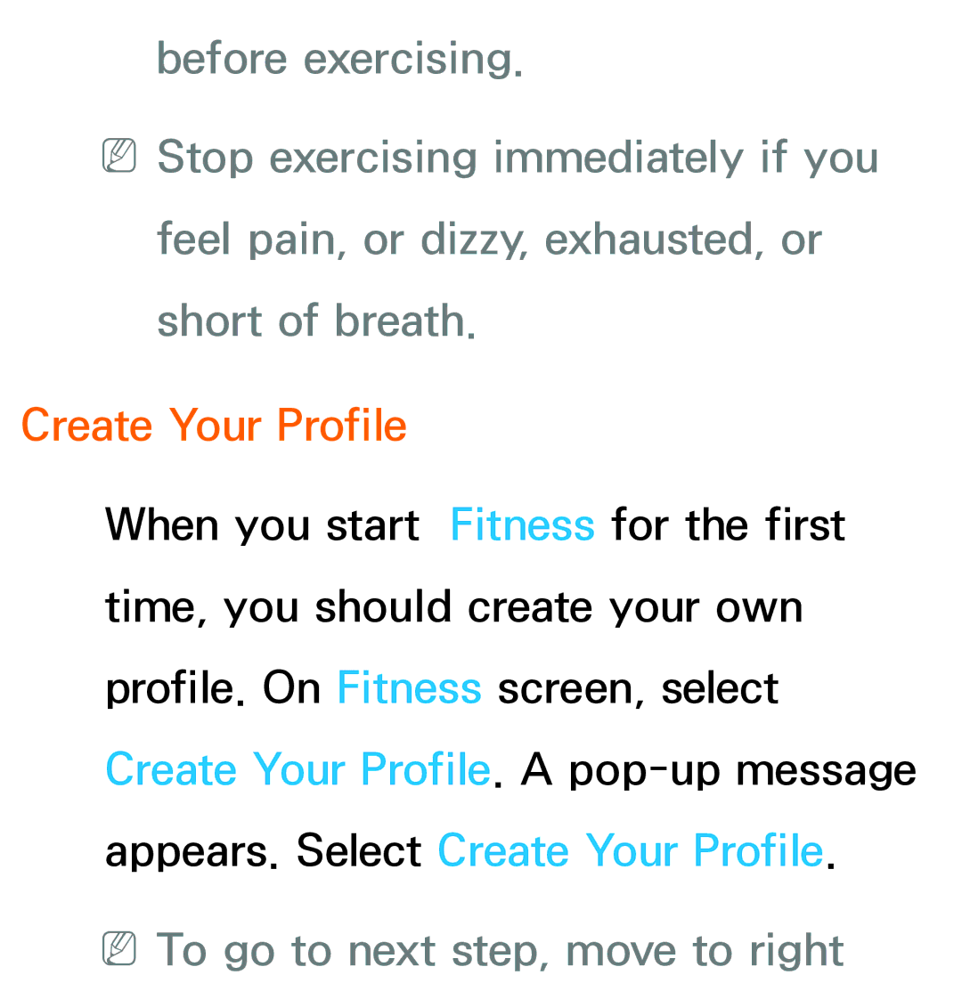 Samsung UN60ES7500XZA, UN75ES9000XZA, UN60ES8000, UN55ES7003 manual Create Your Profile, NNTo go to next step, move to right 