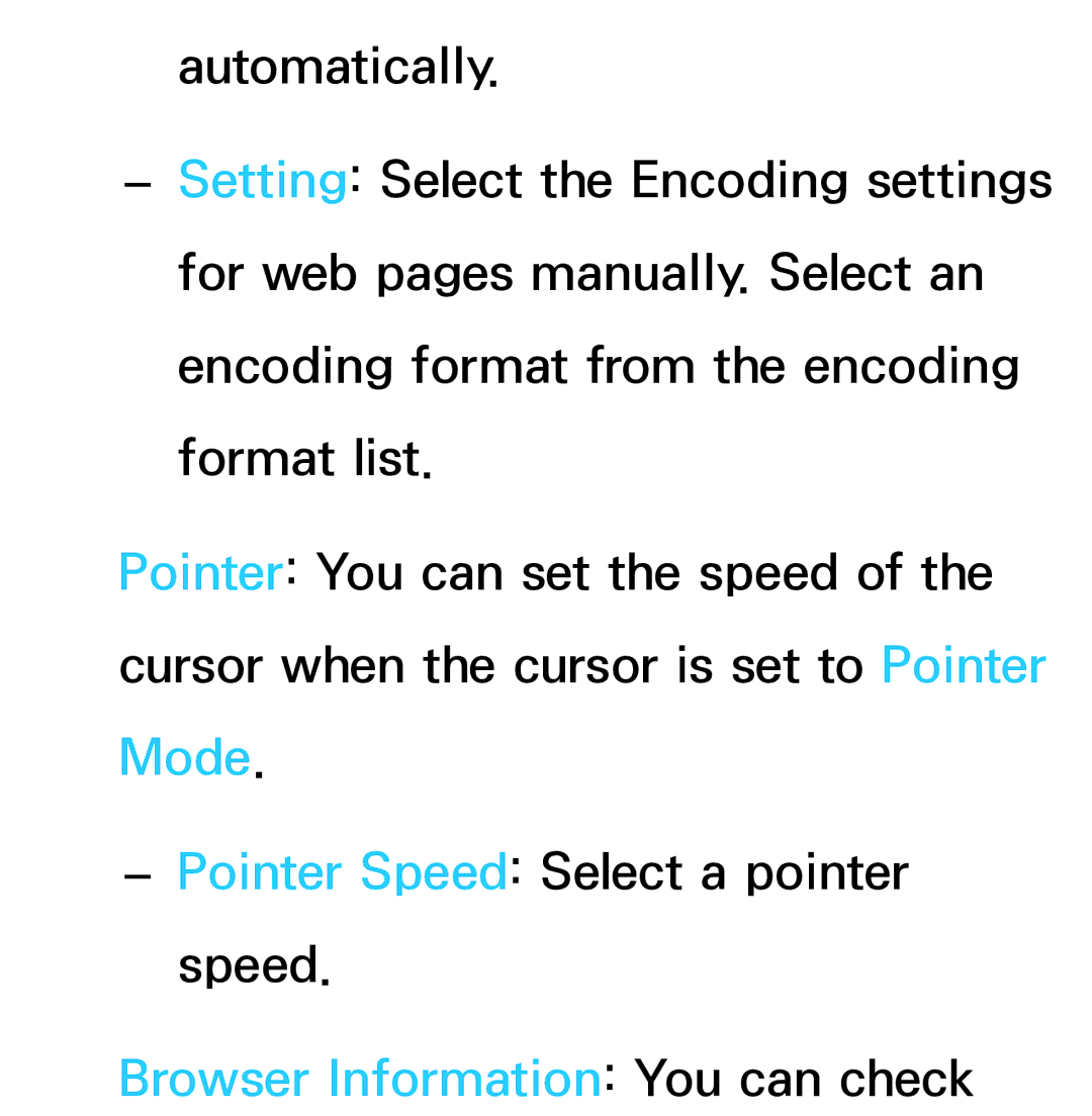 Samsung UN75ES9000XZA, UN60ES7500XZA, UN60ES8000, UN55ES7003, UN46ES8000 manual Browser Information You can check 