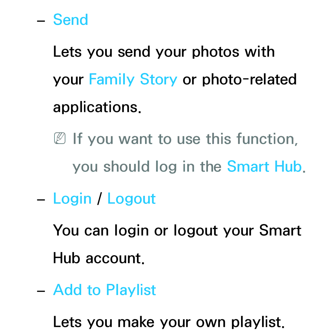 Samsung UN60ES8000, UN75ES9000XZA, UN60ES7500XZA, UN55ES7003, UN46ES8000 manual Lets you make your own playlist 