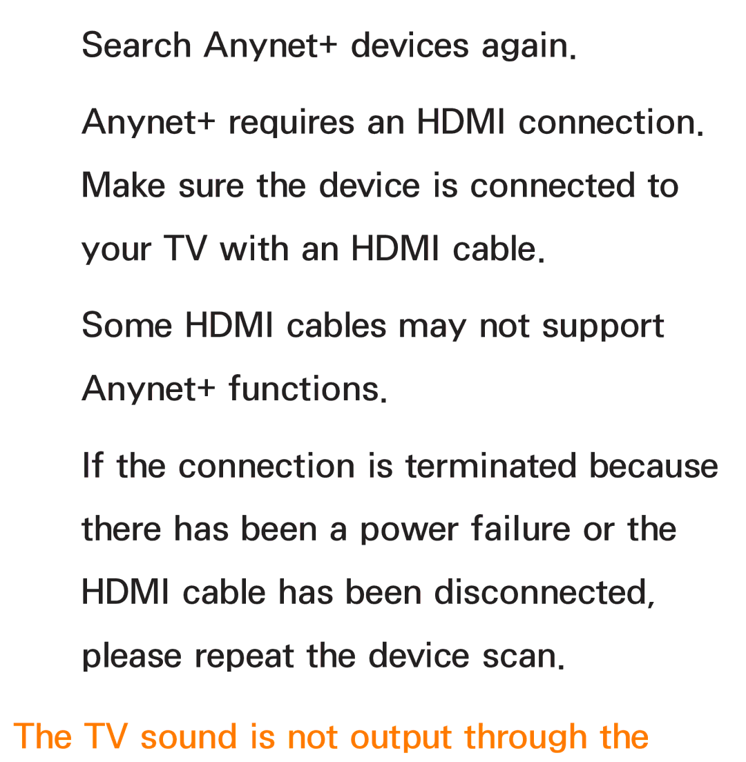 Samsung UN75ES9000XZA, UN60ES7500XZA, UN60ES8000, UN55ES7003, UN46ES8000 manual TV sound is not output through 