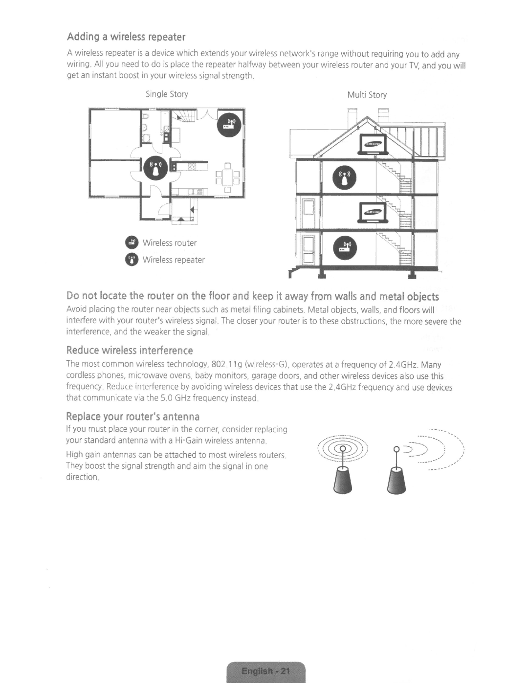 Samsung UN65H6350 Which, Without, You Add Any, Between Your, You Will, Story Multi, Avoid, Metal Ling, Your Router 