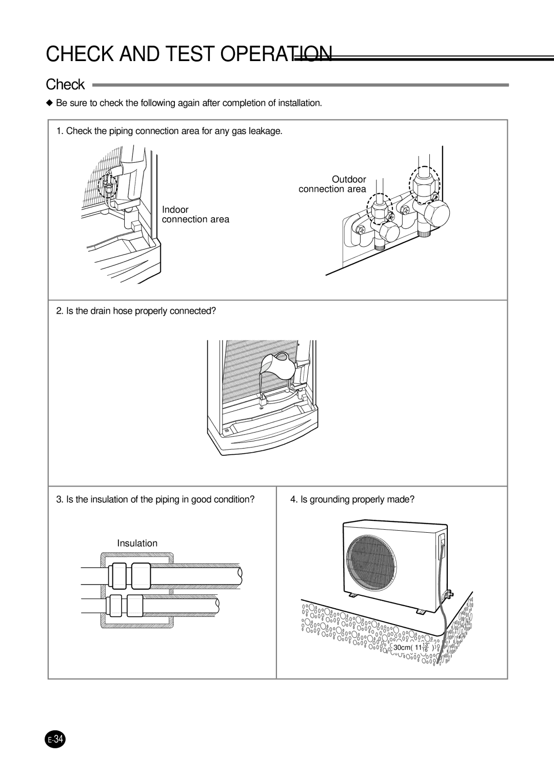 Samsung UPC3240C, APC3240C installation manual Check and Test Operation 