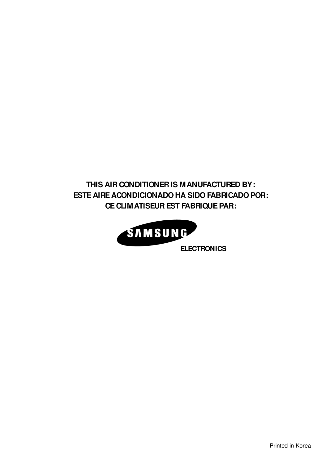 Samsung AQT18WJWE, UQT18WJWB, UQT24W6WE, UQT18WJWE, UQT24W6WB, AQT18WJWB, AQT24W6WB, AQT24W6WE user manual Electronics 