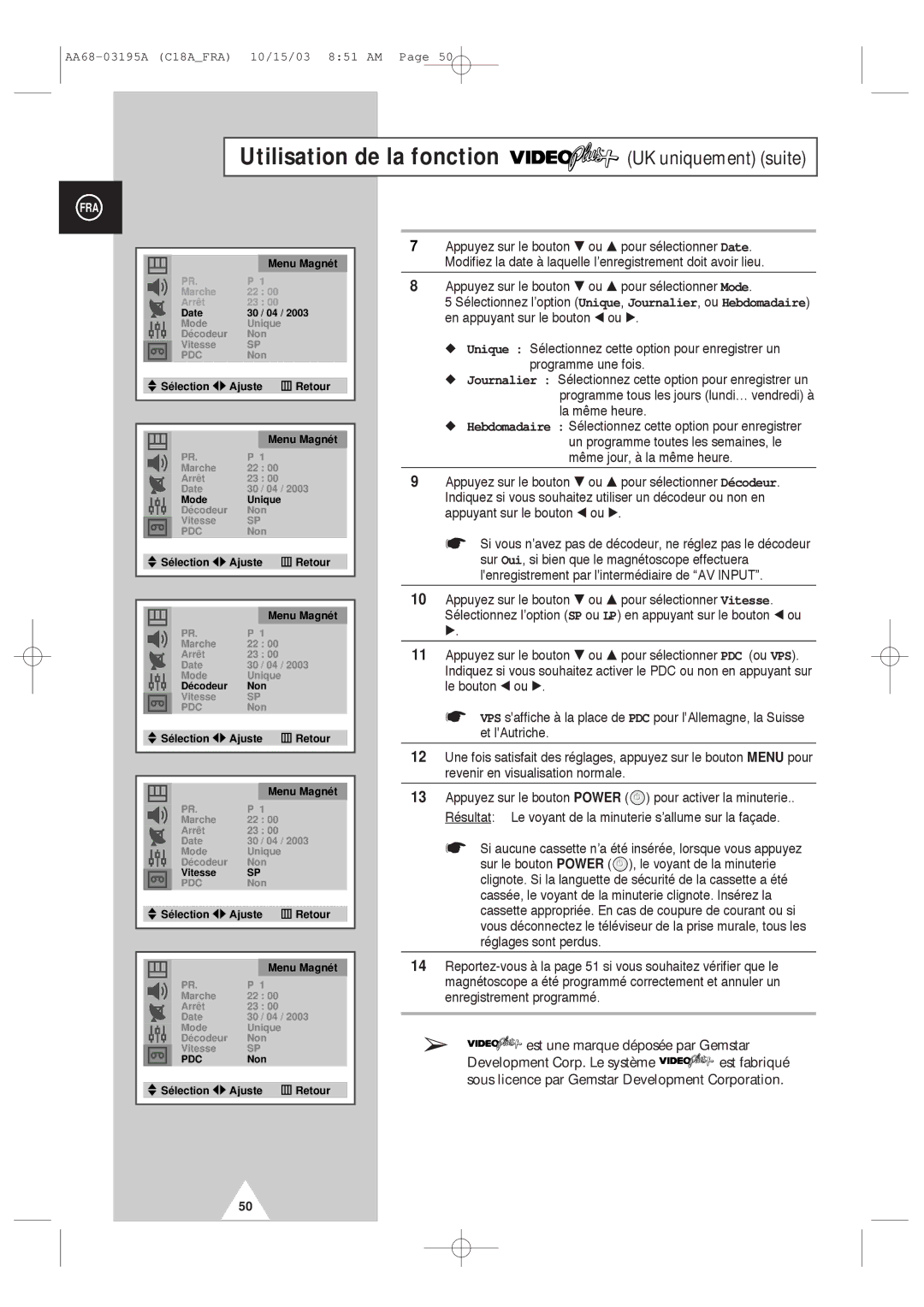 Samsung UW17J11VD5XXEC, UW17J11VD5XXEF manual UK uniquement suite 