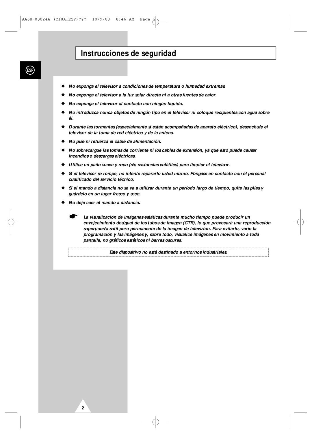 Samsung UW17J11VD5XXEC, UW17J11VD5XXEF manual Instrucciones de seguridad 