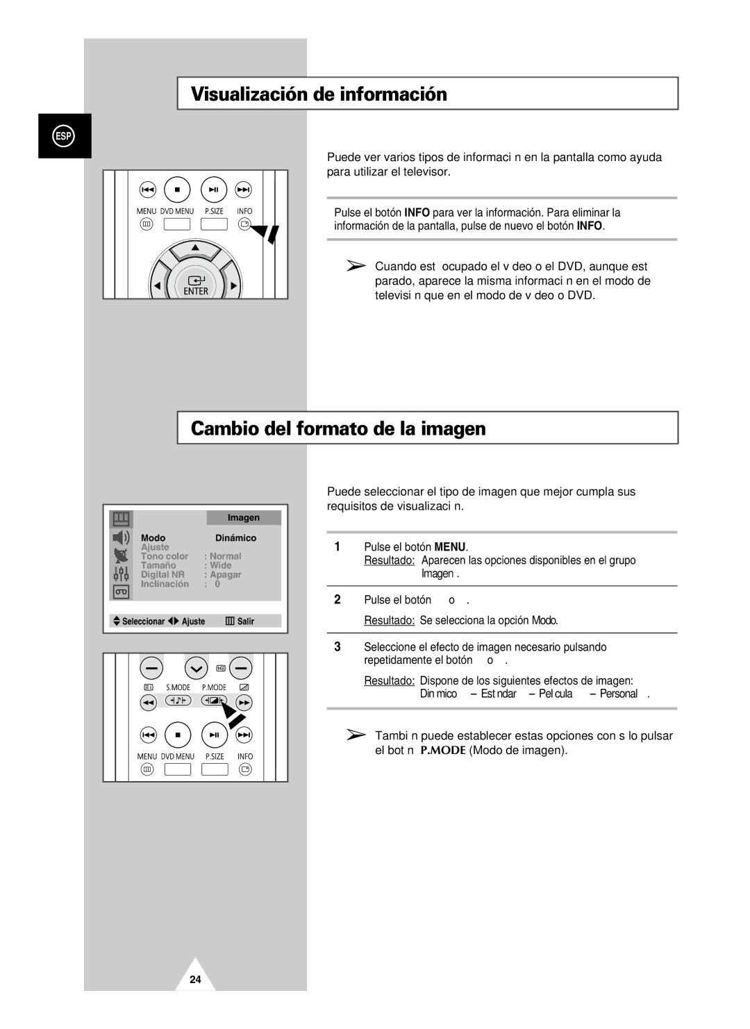 Samsung UW21J10VD5XXEC, UW28J10VD5XXEC manual Visualización de información, Cambio del formato de la imagen, Imagen 