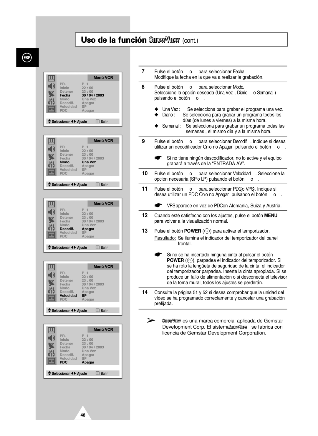 Samsung UW21J10VD5XXEC, UW28J10VD5XXEC, UW21J10VD5XXEF manual Uso de la función, Frontal 