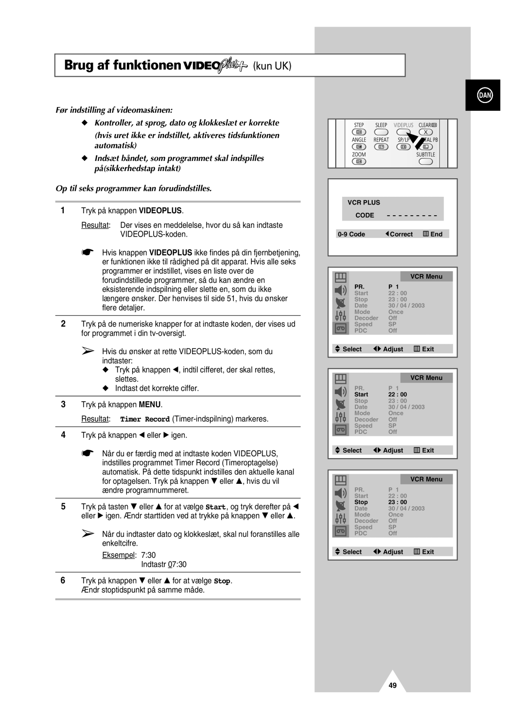 Samsung UW28J10VD5XXEC, UW21J10VD5XXEC manual Brug af funktionen, Kun UK 