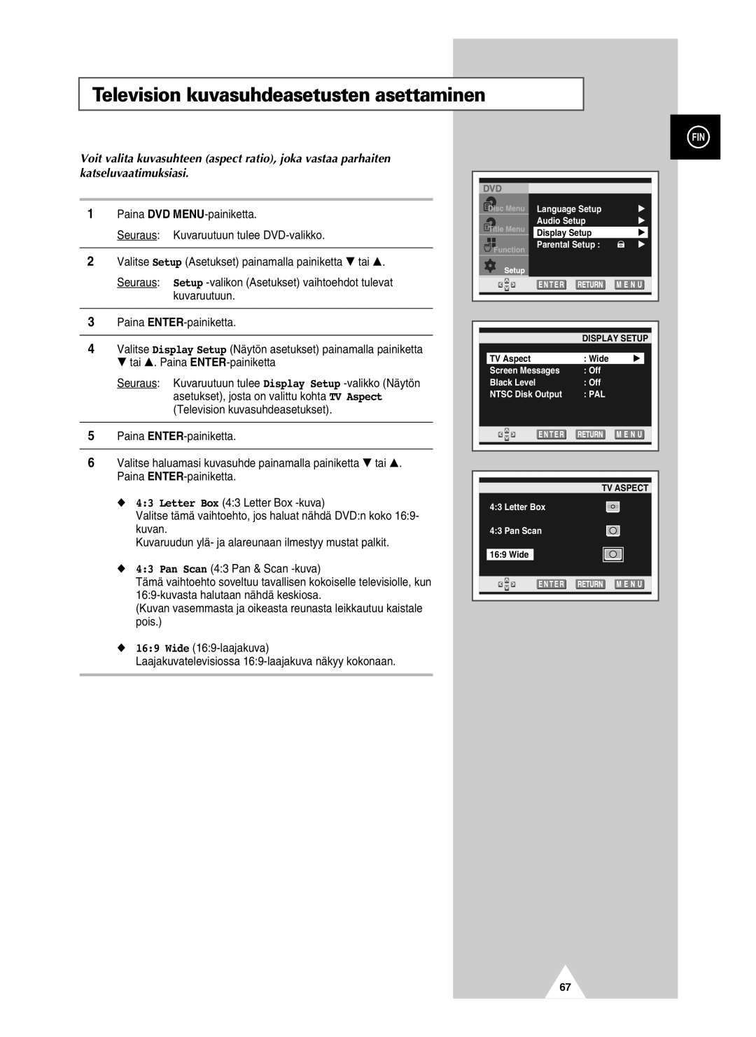 Samsung UW28J10VD5XXEC, UW21J10VD5XXEC manual Television kuvasuhdeasetusten asettaminen 