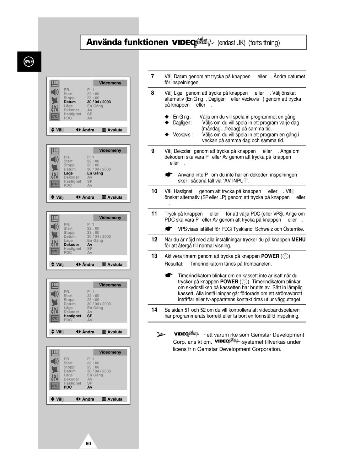 Samsung UW21J10VD5XXEC, UW28J10VD5XXEC manual Endast UK fortsättning 