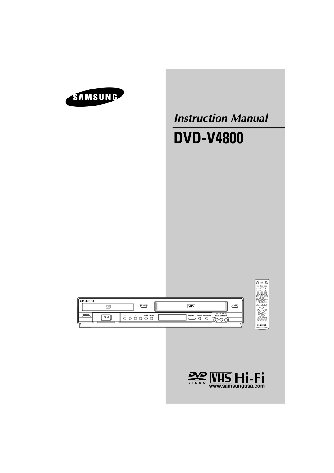 Samsung DVD-V4800 instruction manual 