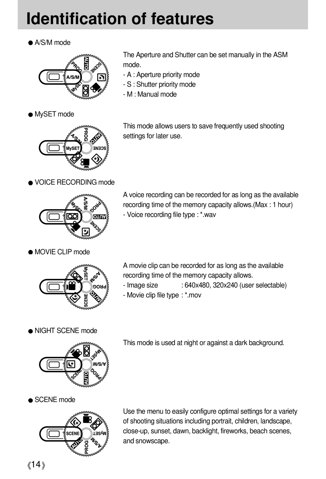 Samsung V50 user manual Movie Clip mode 