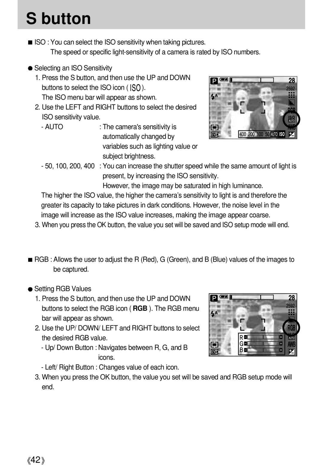 Samsung V50 user manual Cameras sensitivity is, Automatically changed by, Subject brightness 