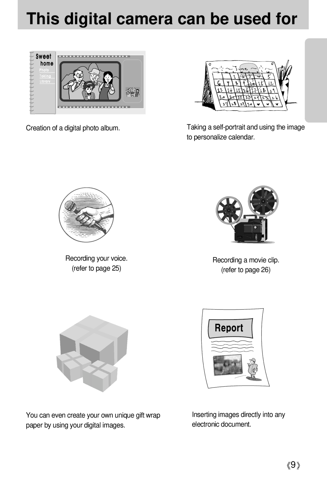 Samsung V50 user manual This digital camera can be used for 