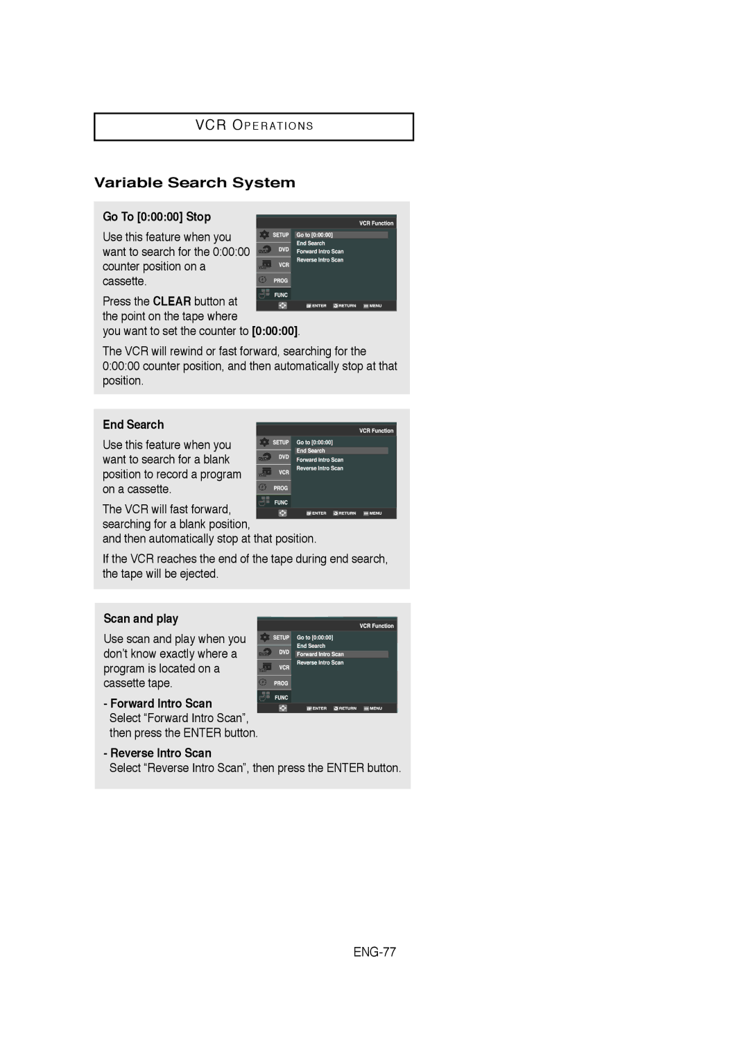 Samsung AK68-01304A, V6700-XAC, 20070205090323359 instruction manual Variable Search System, ENG-77 