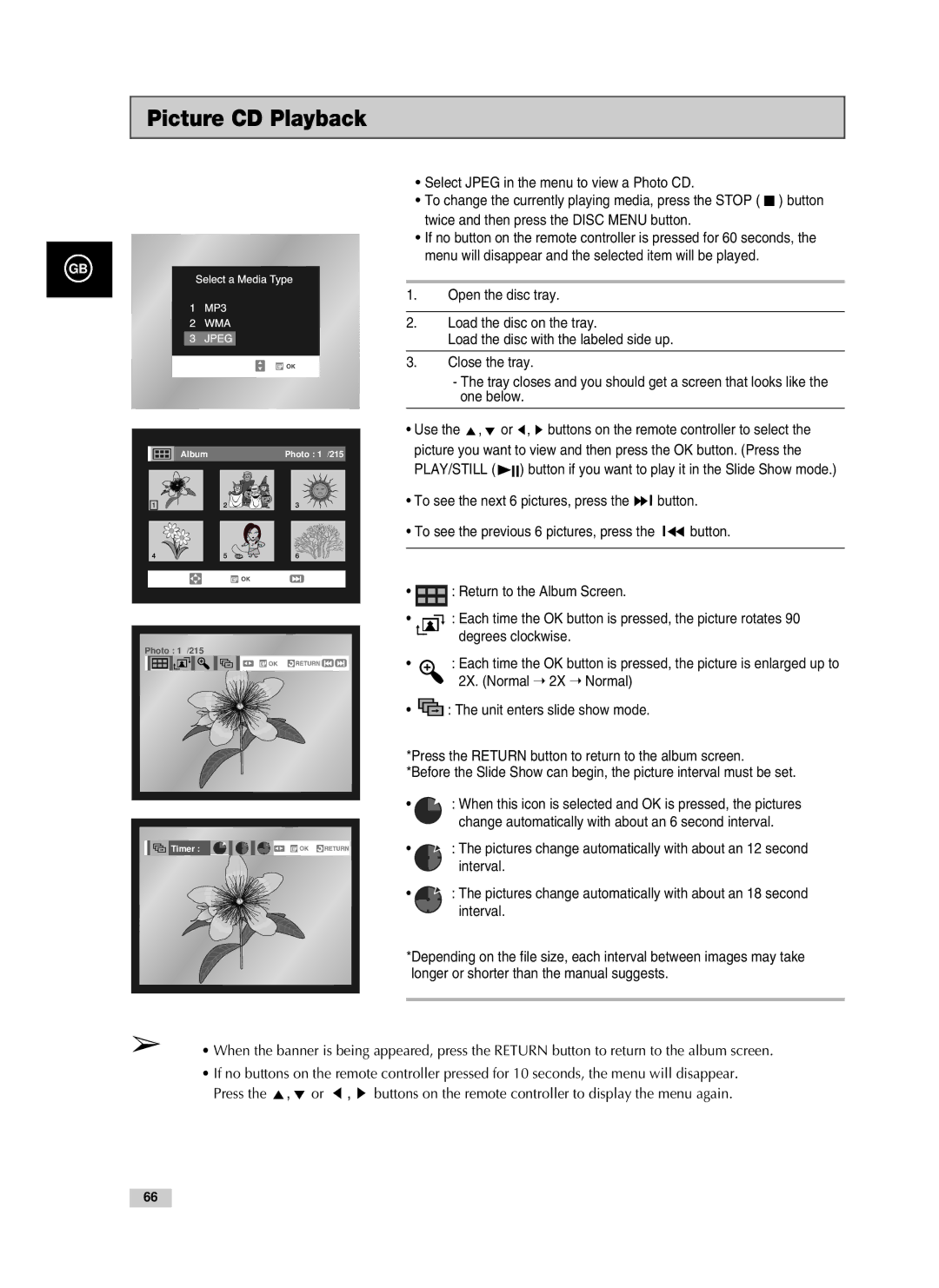 Samsung V85, V70, V80 instruction manual Picture CD Playback, To see the next 6 pictures, press the l button 