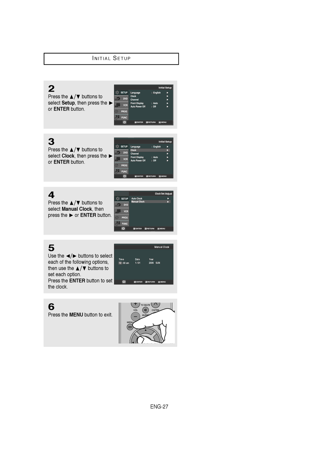 Samsung V9650-XAC, 20060509084435281, AK68-00956L/01 instruction manual ENG-27, Press, Use the  