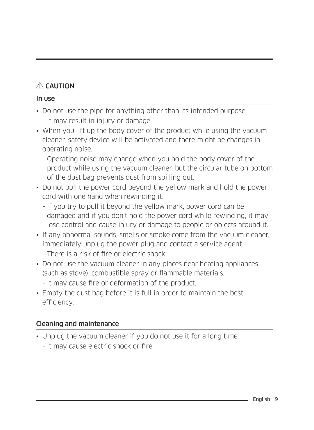 Samsung VC05M25E0WB/EE manual Preparation 