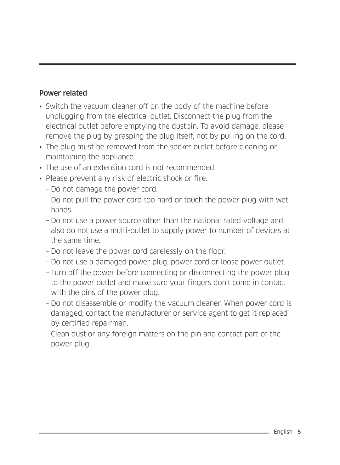 Samsung VC05M3110VB/EE manual Preparation 