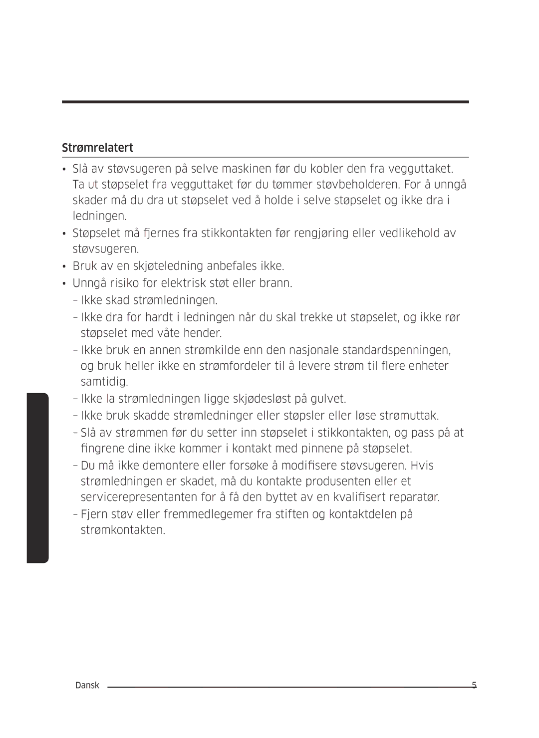 Samsung VC05M3110VB/EE manual Klargjøring 